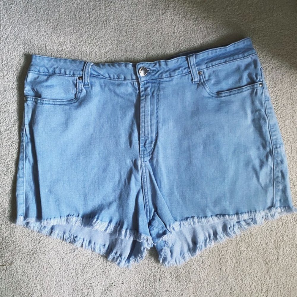 F21+ Frayed Shorts